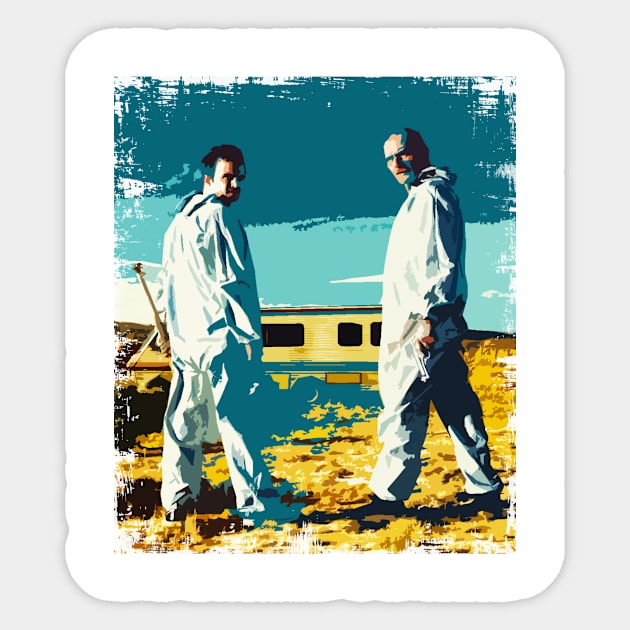 Jesse and Heisenberg Sticker by ElectricMint